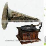 Wooden Antique Look Decorative Gramophone thumbnail-1