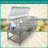 LXTP-3000 Commercial Vegetable Washing and Peeling Machine ,potato Peeler Machine,carrot Washer With 304 Stainless Steel