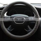 High wear resistance leather steering wheel cover High quality soft steering cover Classic red line braid steering wheel cover