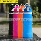 Use for Outdoors Travel Run Hiking Collapsible Silicone Water Bottle thumbnail-1