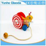 Colorful Pull Along Snail Wooden Toy as You Pull They Make a a Fun Baby thumbnail-6