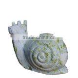 Green Marble Snail Animal Statue thumbnail-1