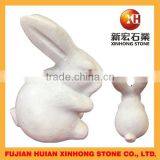 The Small White Rabbit Stone Statue,stone Sculpture , Stone Craft thumbnail-1
