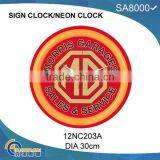 12' Neon Light Wall Clock thumbnail-2