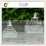 Decorative Vintage Style Bird Cage Square Cream Metal For Wedding thumbnail-1