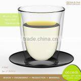 Fashional Commercial Used Clear Glass Coffee Cup With Plate thumbnail-5