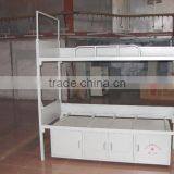 Steel Bunk Bed Army Beds Steel Dormitory Bed Metal Frame Beds With Under Cabinet thumbnail-1