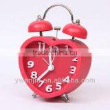 Supply Creative Retro Twin Bell Alarm Clock / Heart-shaped Alarm Clock