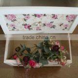 Modern Design White Wooden Cabinet With Wicker Drawers thumbnail-2