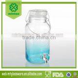 128oz Spray Blue Colors Glass Dispense With Blue Tap thumbnail-2