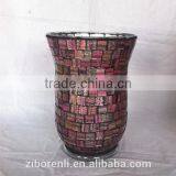 Color Mosaic Modern Flower Vase Tall Glass thumbnail-5
