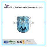 Colored Recycled Unique Hanging Glass Candle Jars thumbnail-2