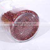 Set 4 Clear Round Glass Food Storage Jars With Red Plastic Lid thumbnail-2