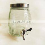 High Capacity Clear Juice Glass Jar With Tap thumbnail-1