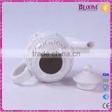 Cheap Chinese Custom White Ceramic Tea Pot thumbnail-5