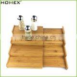 High quality bamboo kitchen spice rack Homex-BSCI