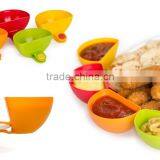 4 PCS Set Plastic Dip Clip Colorful Bowl Clip Mini Plate Sauce Clip thumbnail-5