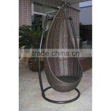 1 Person Rattan Bullet Hanging Chair For Sell thumbnail-4