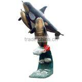 Large Bronze Fish Outdoor Water Fountain Sculpture for Garden thumbnail-1