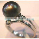 Rose Purple Seawater Tahitian Pearl Ring thumbnail-2