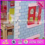 2017 New Products Lovely Children Wooden Dollhouse Kits W06A100 thumbnail-5