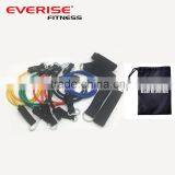 Custom 11pc Resistance Band Sets - With Door Anchor, Handles, Ankle Straps - Stackable Up To 90lbs - For Resistance Training thumbnail-1