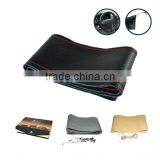 Genuine Leather Sewing Steering Wheel Cover thumbnail-1