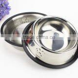 Food Feeder Dish Serving Bowl Water Container Rubber Base Cat Dog Pet Bowl thumbnail-4