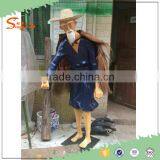 2016 New Best Quality Animal Sculpture Fake Artificial Old Fisherman and Birds Statue for Sale thumbnail-1