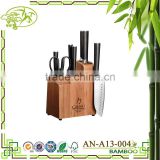 Aonong Eco-friendly Easy Kitchen Tools Bamboo Knife Storage Block For Sale