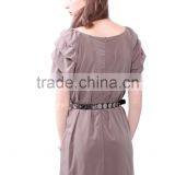 Puff Sleeve Midi Dress Ruffled Layered Pleat Skirt Fashion Boutique Dress thumbnail-3