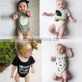 Wholesale Cotton Blank Clothes Baby Snap Crotch Bodysuit thumbnail-1