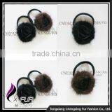 CX-E-26 New Design Hign Quality Qute Mink Fur Elastic Hair Band Accessories thumbnail-1