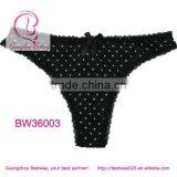 Black Models Thongs Printing White Polcka Dot thumbnail-1