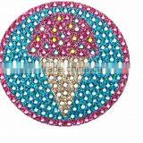 Ice Cream Rhinestone Sticker Custom Bling Design Gemstone Sticker With Glitter Self Adhesive PET Film For Hot Sale thumbnail-1