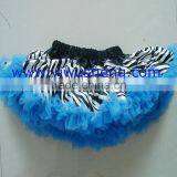 Wholesale Girls Zebra Pettiskirt With Hot Pink Chiffon and Bowknot,girls Fashion Tutu Skirt thumbnail-6