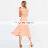 2016 Embroidered Maxi Dress Backless Dress thumbnail-2