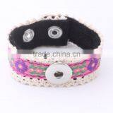 High End Snap Button Cuff Bangle Double Layers Zinc Alloy Cuff Bangle Silver Plating Women Cuff Bangle With Diy Snap Button thumbnail-6