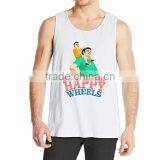 Custom Mens Printed Cotton Silk Tank Top thumbnail-2