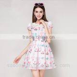 2017 Summer Dress Women Imported Chiffon Cute Cheap Party Lace Sexy Mini Vestidos thumbnail-1
