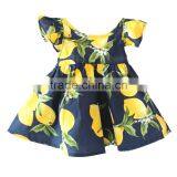 ShiJ Baby Girls Dress Lemon 100% Cotton In Stock Kids Clothes thumbnail-3