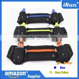 Adjustable Waist Pack/Pouch Fits Accessory Pockets - Hydration Running Belt With 2 Bottles - Customized Logo&Color&Package Belt