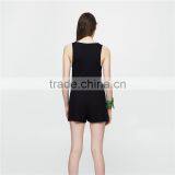 2017 the Newest Style OEM Balck Nsexy Customized Wrap Neck Jumpsuit thumbnail-4