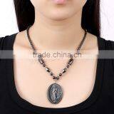 Hematite Necklace With Natural Black Obsidian Necklace India New Products Beautiful Girl Necklace thumbnail-2
