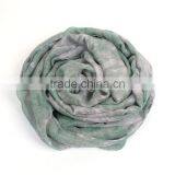 Voile Scarves & Wraps Rectangle Green Tassel China Scarf thumbnail-3
