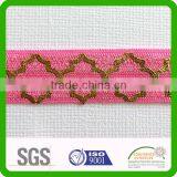 Good Stretch Fold Over Metallic Foil Print Elastic thumbnail-2