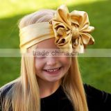 Baby Gold Stamp Toddler Girls Stretch Rabbit Bow Turban Knot Headband Hairband Headwear