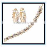 Wholesale Price African Jewelry Sets 18K Gold Plated With Gemstones18K XP-JS-0165