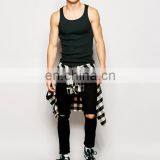 2017 China Manufacturer Wholesale Plain Gym Stringer Men's Tank Top thumbnail-4
