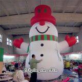 6m Height Wearing Red Hat Inflatable Snowman for Outdoor Christmas Decoration thumbnail-1